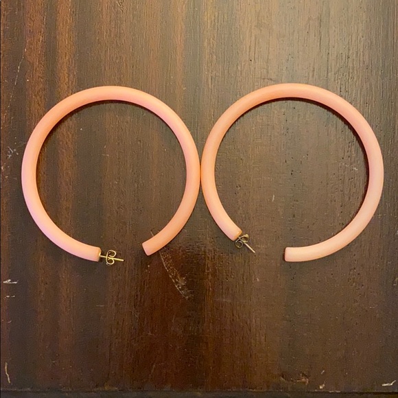 Vintage 70’s Acrylic 3” Hoops - Picture 3 of 7